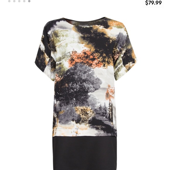 Mango Dresses & Skirts - Landscape print dress